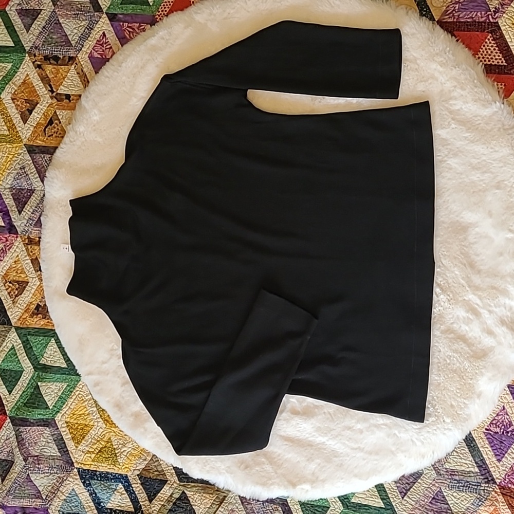 Lululemon Black Funnel Neck Merino Wool Blend Warm Casual Winter Sweater